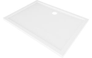 Mexen Flow pravokotni slim tuš kad 90 x 85 cm, bel sijaj - 46R108590
