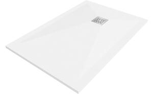 Mexen Stone+ pravokotni kompozitni tuš kad 90 x 80 cm, bela - 44108090