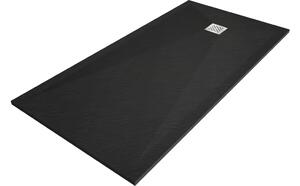 Mexen Stone+ pravokotni kompozitni tuš kad 200 x 90 cm, črna - 44709020