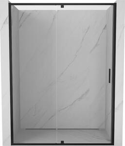 Mexen Exo Nihajna tuš vrata 130 cm, prozorna, črna - 819-130-000-70-00