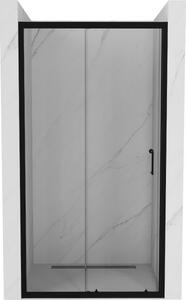 Mexen Apia drsna tuš vrata 90 cm, prozorna, črna - 845-090-000-70-00