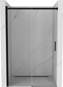 Mexen Omega drsna pršna vrata 140 cm, prozorna, črna - 825-140-000-70-00