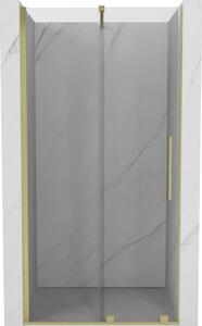 Mexen Velar drsna tuš vrata 110 cm, prozorna, zlato krtačena - 871-110-000-01-55