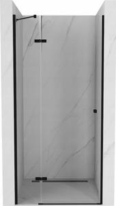 Mexen Roma nihajna tuš vrata 90 cm, prozorna, črna - 854-090-000-70-00