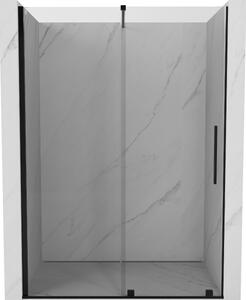 Mexen Velar drsna pršnička vrata 130 cm, prosojna, črna - 871-130-000-01-70