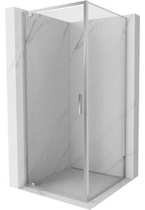 Mexen Exo pregibna tuš kabina 75 x 75 cm, prozorna, krom - 8181-075-075-01-00