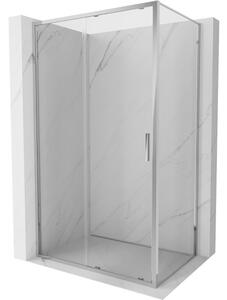 Mexen Exo zložljiva pršna kabina 130 x 100 cm, prozorna, krom - 8151-130-100-01-00