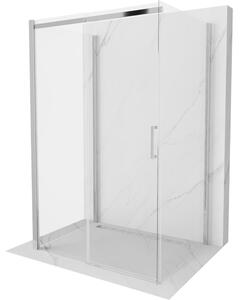 Mexen Omega-3S tuš kabina 3-stranska, drsna 100 x 80 cm, prozorna, krom - 825-100-080-01-00-3S