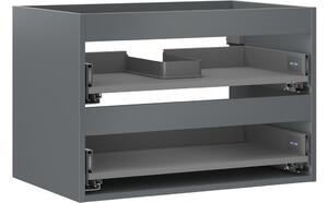 Mexen Box-A ogrodje omarice za umivalnik 70 cm, 2 predali, grafit mat - 91AX0-0700-470-2-66