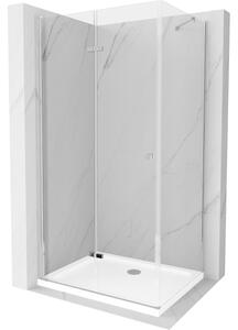 Mexen Lima zložljiva tuš kabina 70 x 90 cm, prozorna, krom + pladenj Flat - 856-070-090-01-00-4010
