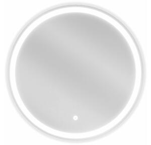 Mexen Gobi kopalniško osvetljeno ogledalo za kopalnico, okroglo 60 cm, LED 6000K, preprečevanje rosenja - 9801-060-060-611-00