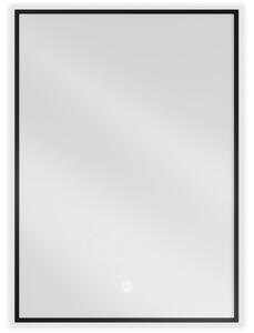 Mexen Erma osvetljeno kopalniško ogledalo 50 x 70 cm, LED 6000K, črna okvir, proti megli - 9814-050-070-611-70