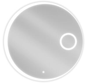 Mexen Ella osvetljeno kopalniško ogledalo z kozmetičnim ogledalom, okroglo 80 cm, LED 6000K, anti-fog - 9811-080-080-611-00