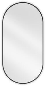 Mexen Loft ovalno kopalniško ogledalo 100 x 50 cm, črn okvir - 9851-100-050-000-70