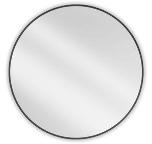 Mexen Loft okroglo kopalniško ogledalo 90 cm, črn okvir - 9850-090-090-000-70