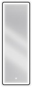 Mexen Coro kopalniško kopalniško ogledalo 50 x 150 cm, LED 6000K, proti megli, črni okvir - 9817-050-150-611-70
