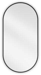 Mexen Loft ovalno kopalniško ogledalo 80 x 40 cm, črn okvir - 9851-080-040-000-70