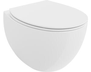 Mexen Egg wc školjka Rimless s tankim sedežem iz duroplasta, beli sijaj - 30245000