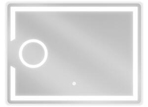 Mexen Onyx osvetljeno kopalniško ogledalo z kozmetičnim ogledalom 80 x 60 cm, LED 6000K, proti megli - 9813-080-060-611-00