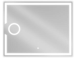 Mexen Onyx kopalniško ogledalo z ličilnim ogledalcem 100 x 80 cm, LED 6000K, proti megljenju - 9813-100-080-611-00