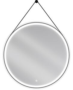 Mexen Reni kopalnica za osvetlitev kopalnice, okrogla 90 cm, LED 6000K, proti kondenzaciji, črn okvir - 9812-090-090-611-70