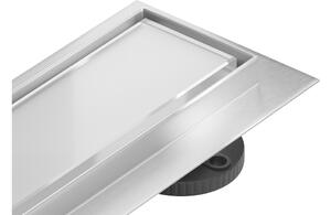 Mexen Flat MGW linearni odtok 50 cm, belo steklo - 1027050-15