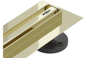 Mexen Flat 360° Slim vrtljivi linearni odtok 60 cm, zlati - 1541060