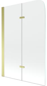 Mexen Felix tuš paravan z dvema kriloma 80 x 140 cm, prozoren, zlati - 890-080-002-50-00