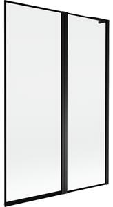 Mexen Mist L 2-delna prha za kopalno kad, desna 120 x 150 cm, črn okvir, črna - 8A9L-120-011-70-70-P