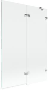 Mexen Lunar dvojna tuš stena, desna 120 x 150 cm, prozorna, krom - 897-120-100-01-00-P