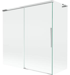 Mexen Rox L 2-krilni premični zaslon za kopalno kad 160 + 70 x 150 cm, prozoren, krom - 8C9L-160-070-01-00