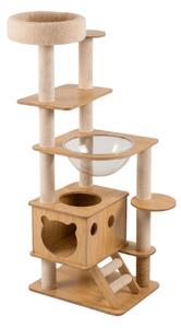 Mačje drevo praskalnik HAPPY CAT 147x40x40 cm, bež