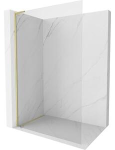 Mexen Kioto-X L tuš stena Walk-in 50 x 200 cm, prozorna 10 mm, brušeno zlato - 800-050-107-55-00-X