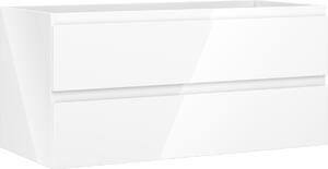 Mexen Orio kopalniška omarica 100 cm, 2 predala, bel sijaj - 91A10-10047-2-BFF00