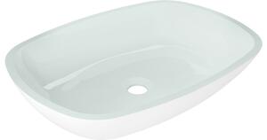 Mexen Araks steklena umivalnica na pultu 54 x 39 cm, bela - 24155430