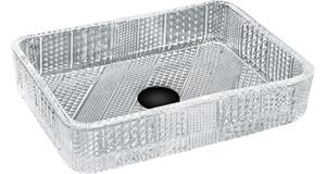 Mexen Akra steklena nadpultna umivalnika 46 x 33 cm, prozorna - 24024600