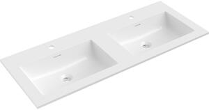 Mexen Otis vgradni umivalnik dvojni 121 x 46,5 cm, bel sijaj - 25181200D