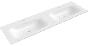 Mexen Vela dvojno pomivalno korito vgradno v pult 161 x 46,5 cm, bela sijaj - 25231600D