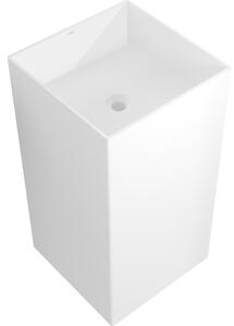 Mexen Xola-2 samostoječi umivalnik iz konglomerata 45 x 45 cm, mat bela - 26594500