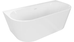 Mexen Oval+ stoječa kopalna kad ob steni 170 x 80 cm, bela, bel preliv - 52681708000-20