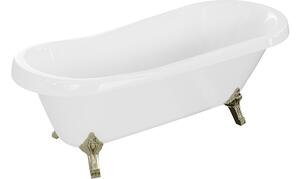 Mexen Retro kopalna kad za prostoje 170 x 75 cm, bela, zlate noge - 53251707500-50