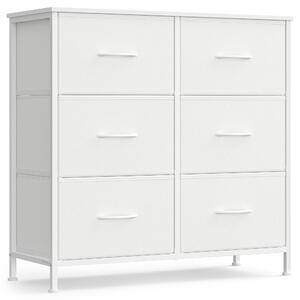 Komoda s tekstilnimi predali VELMIO 77 x 74 cm, bela