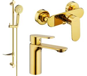Mexen Milo DF40 tuš komplet, zlati - 71304DF40-50