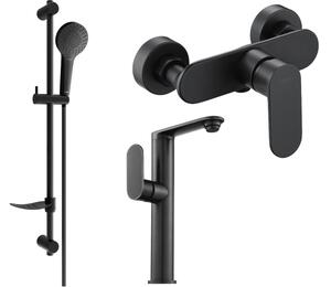 Mexen Milo DF05 tuš set, črn - 713154DF05-70