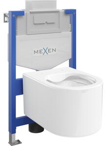 Mexen Sofia Podometni WC komplet stelaž Fenix XS-U z WC školjko, beli sijaj - 6853354XX00