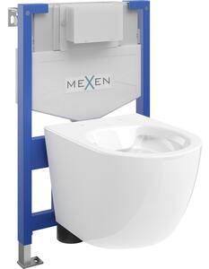 Mexen Lena podometni WC komplet stela Fenix XS-F z WC skledo, beli sijaj - 6803322XX00