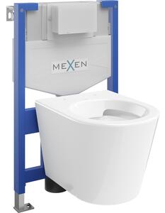 Mexen Rico vgradni WC komplet okvir Fenix XS-F z WC školjko, bel sijaj - 6803372XX00