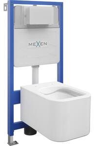 Mexen Elis podometni WC set Fenix Slim z WC školjko, sijajno bela - 6103391XX00
