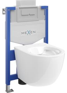 Mexen Lena Podometni WC komplet Fenix XS-U s straniščno školjko, bel sijaj - 6853322XX00