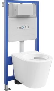 Mexen Rico podometni WC komplet Fenix Slim z WC školjko, beli sijaj - 6103372XX00